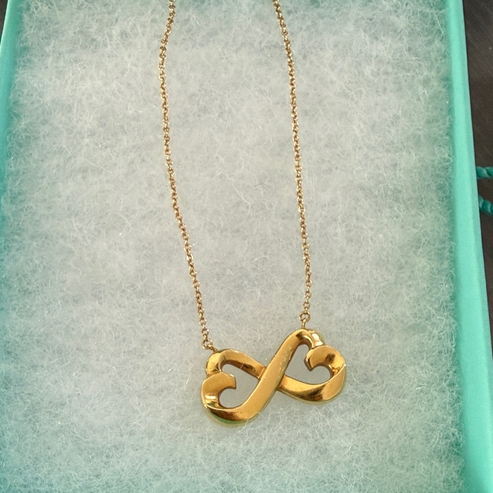 Tiffany & Co. Gold Heart Infinity Necklace